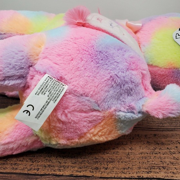 Kellytoy Plush Llama Be Your Valentine Tie Dye Neon Gift 16" Pink Purple Orange - Picture 7 of 8